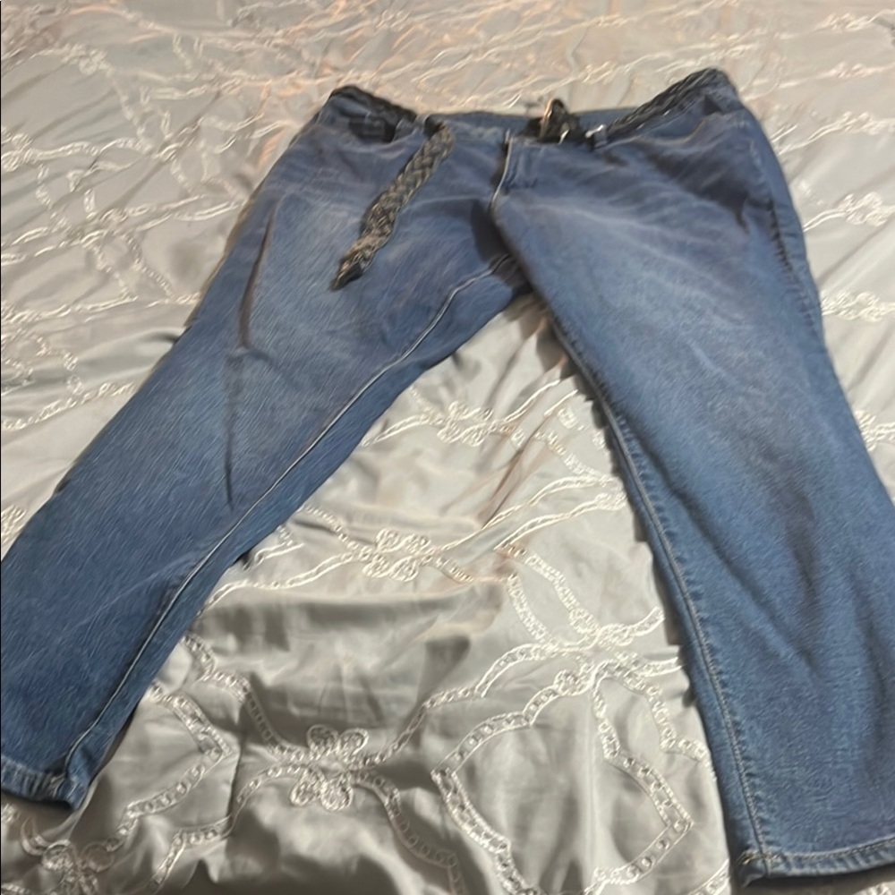 Casual Blue Jeans with Drawstring